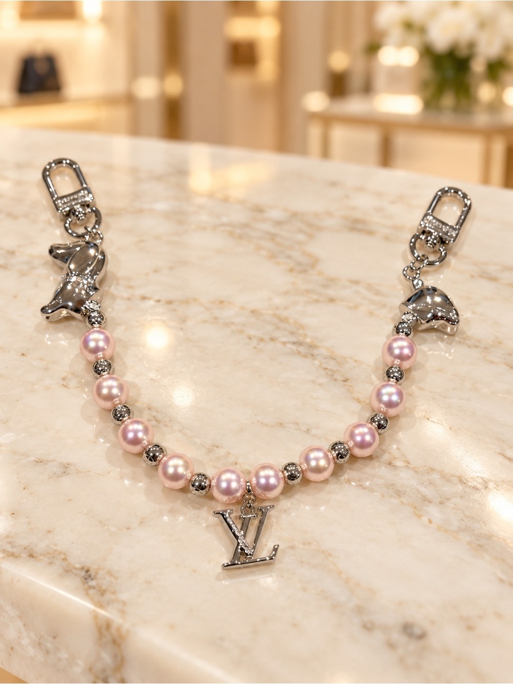 Pearl bag charm - Picture 1 of 3